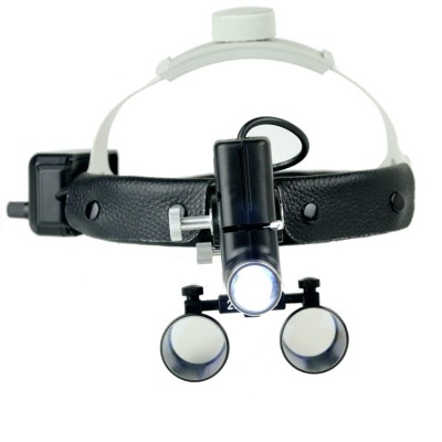 Loupes binoculaires de phare dentaire LED 2.5X/3.5X, bandeau