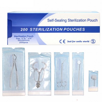 200 pièces/boîte Sachet sterilisation autocollant, pochette sterilisation