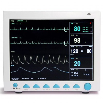 CONTEC® CMS8000 Moniteur multiparamétrique (Température, Respiration, Fréquence de pouls, NIBP, SpO2, ECG)