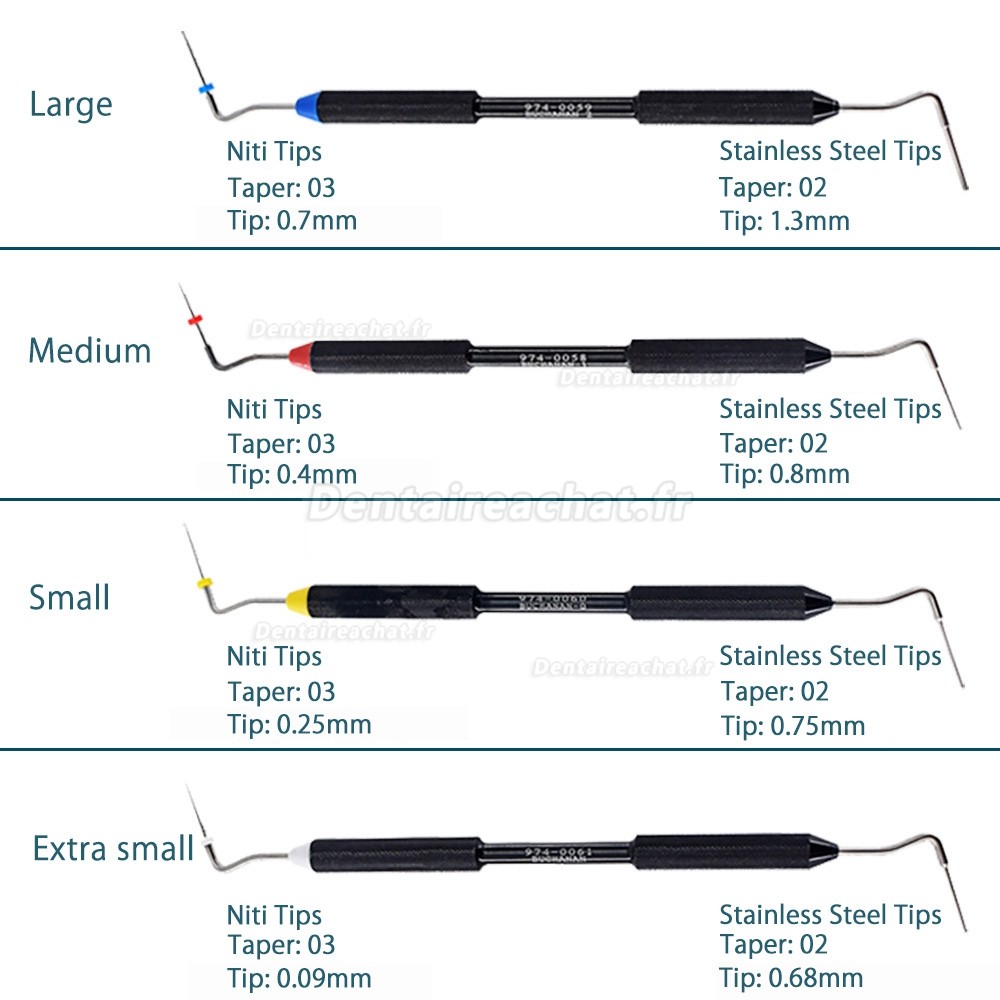 Plugger manuale endodontico, kit plugger endo Niti 4 dimensioni opzionali