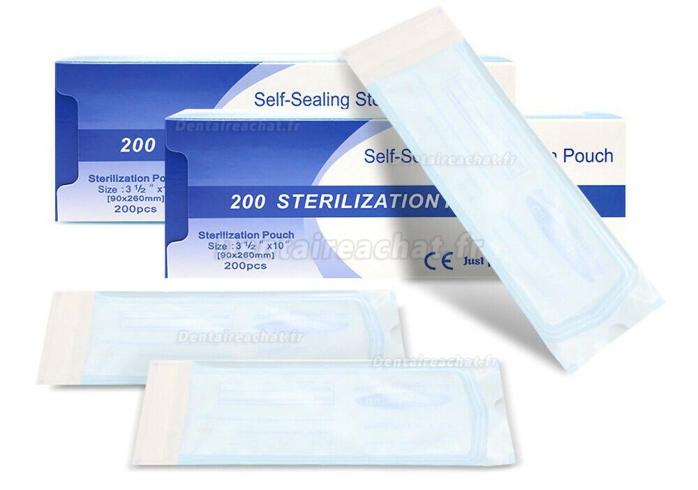 200 pièces/boîte Sachet sterilisation autocollant, pochette sterilisation