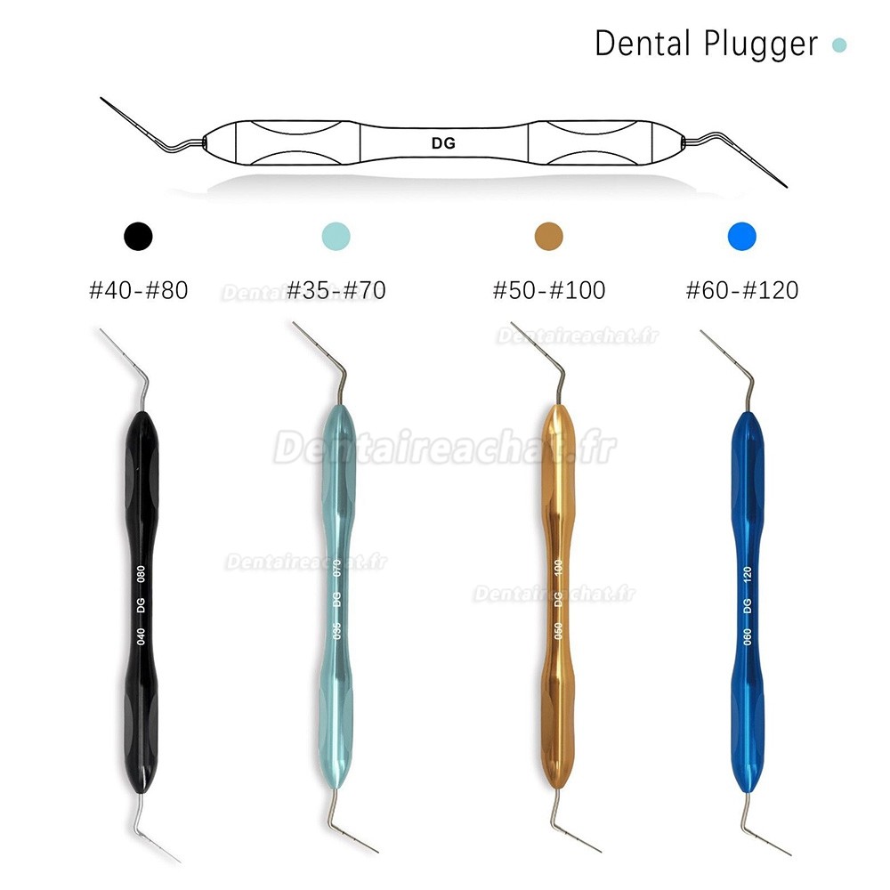 Kit plugger endodontie dentaire, Kit d'obturation NITI Fill 4 tailles