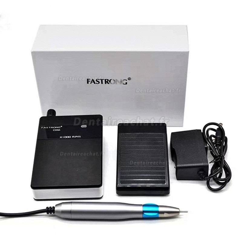 FASTRONG C200A Micromoteur dentaire portable sans balais,Polissage électrique avec batterie