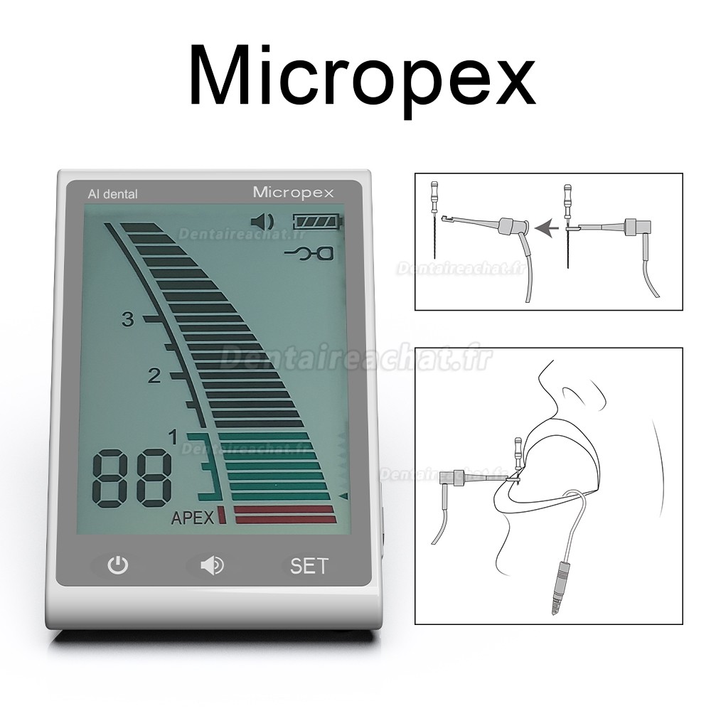 Localisateur d'apex à écran LCD dentaire Micropex