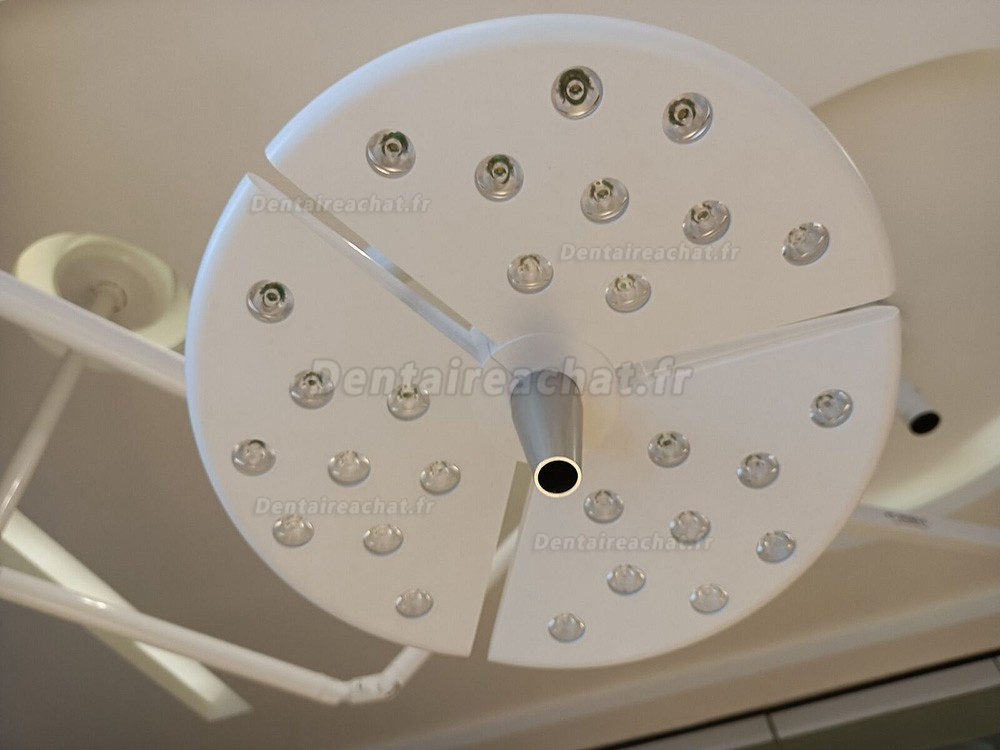 KWS KD-2018-D1 27 trous lampe scialytique dentaire, lampe opératoire dentiste (Interrupteur tactile, monté au plafond)