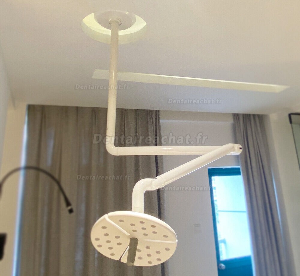 KWS KD-2018-D1 27 trous lampe scialytique dentaire, lampe opératoire dentiste (Interrupteur tactile, monté au plafond)