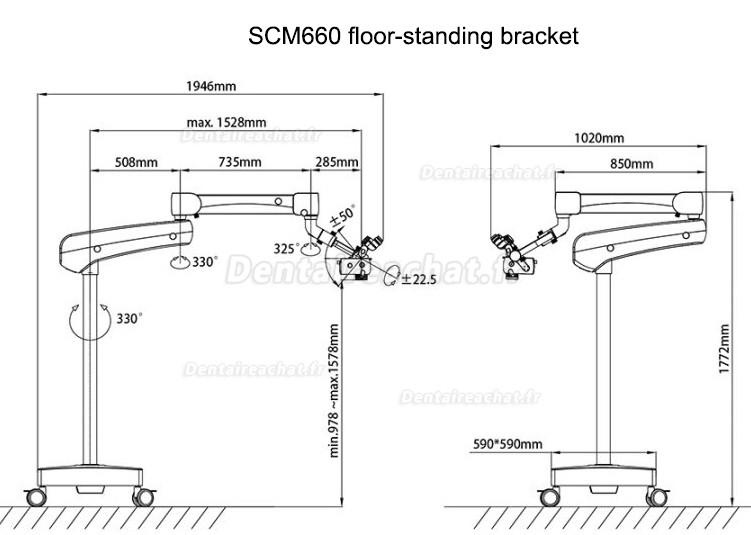 SOCO SCM660ST Microscope dentaire, microscope opératoire chirurgical