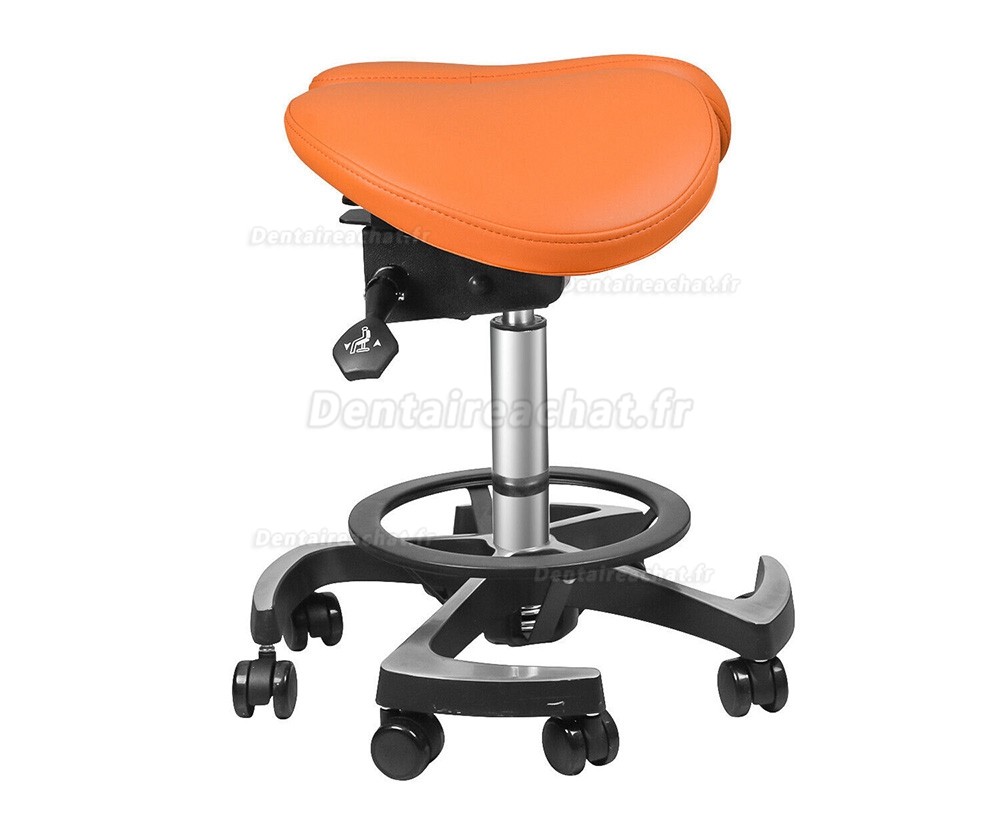 TYTC 096-2 Tabouret ergonomique dentiste, tabourets selle pour hygiénistes dentaires con avec commande au pied (9 couleurs)