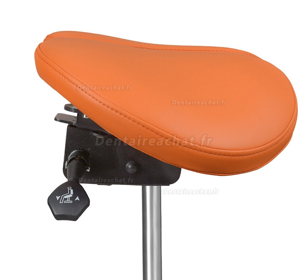 TYTC 096-2 Tabouret ergonomique dentiste, tabourets selle pour hygiénistes dentaires con avec commande au pied (9 couleurs)