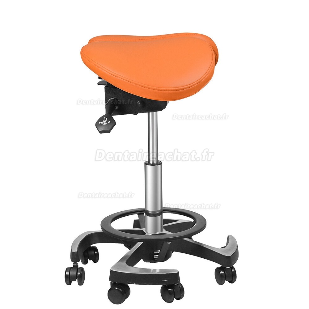 TYTC 096-2 Tabouret ergonomique dentiste, tabourets selle pour hygiénistes dentaires con avec commande au pied (9 couleurs)