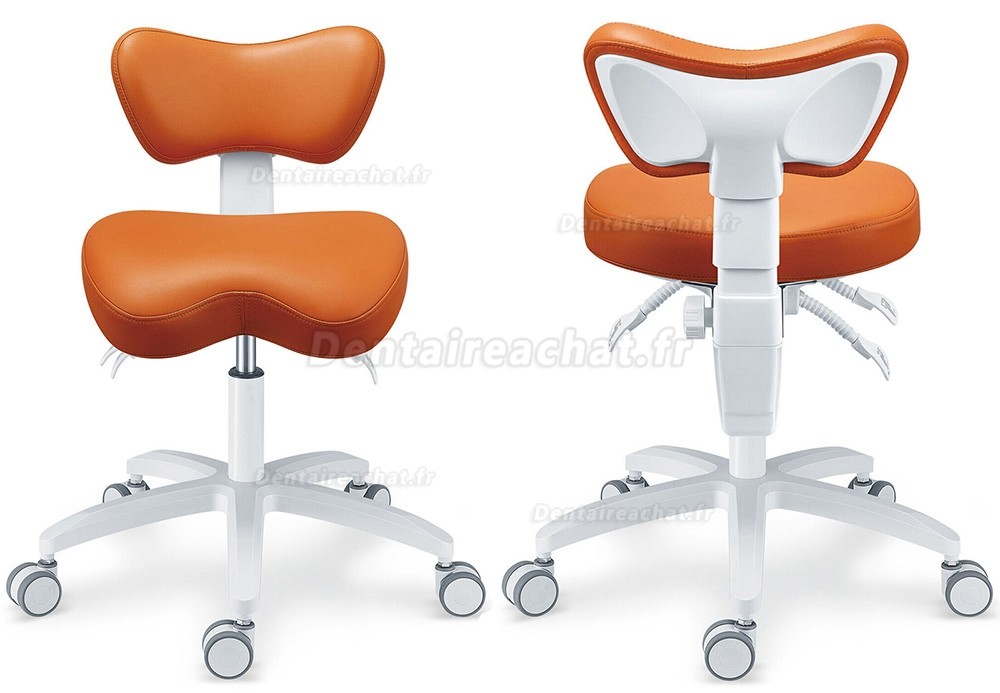 TYTCPLST-060 Siège assistante dentaire, tabouret ergonomique dentiste (coussin de siège/angle du dossier réglable)