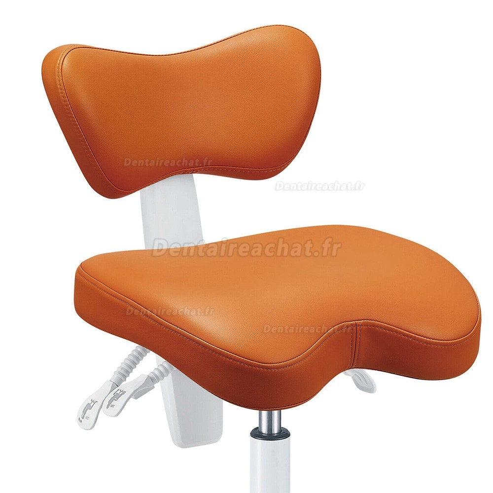 TYTCPLST-060 Siège assistante dentaire, tabouret ergonomique dentiste (coussin de siège/angle du dossier réglable)