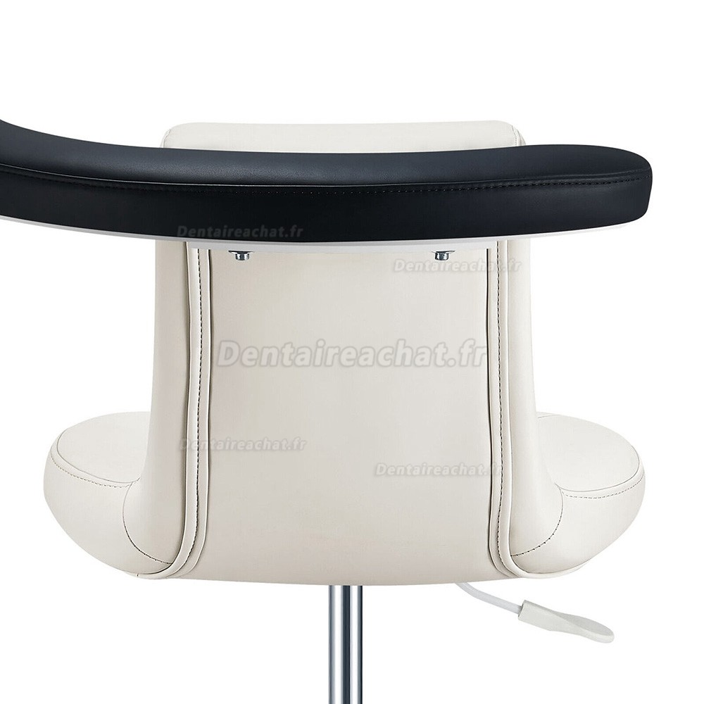 TYTC PLST-061 Tabouret hygiéniste dentaire, siège infirmière avec accoudoir + anneau de pied