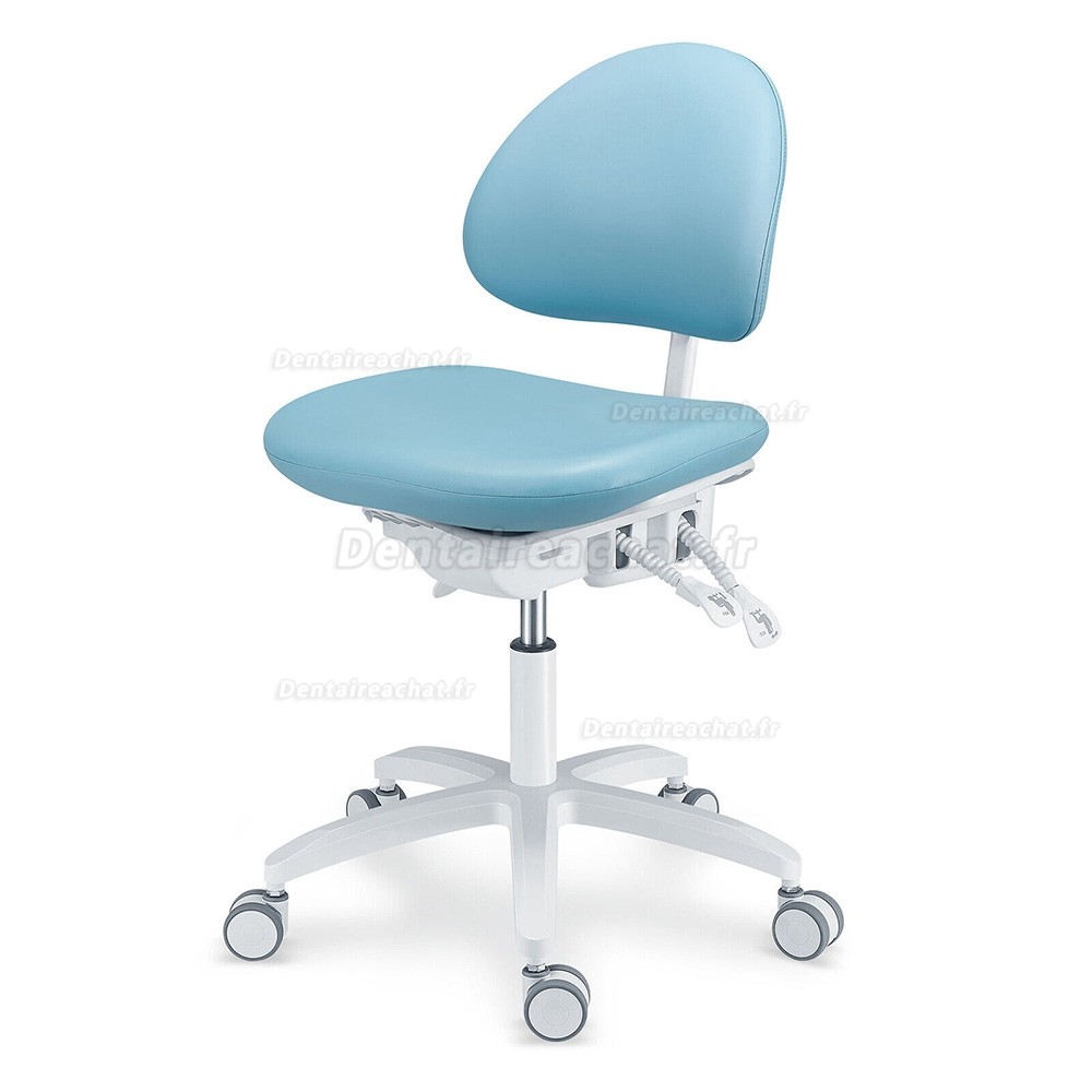 TYTC PLST-064-067 Siège assistante dentaire, tabouret ergonomique dentiste (Angles du siège et du dossier réglables)