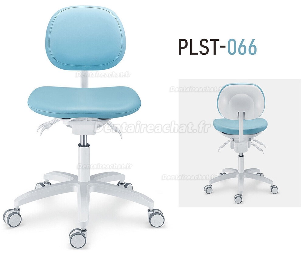 TYTC PLST-064-067 Siège assistante dentaire, tabouret ergonomique dentiste (Angles du siège et du dossier réglables)