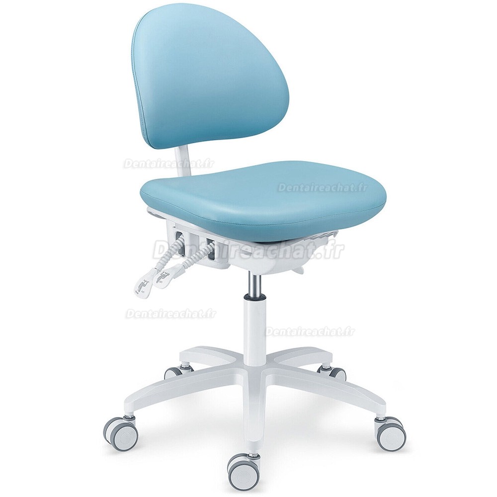 TYTC PLST-064-067 Siège assistante dentaire, tabouret ergonomique dentiste (Angles du siège et du dossier réglables)