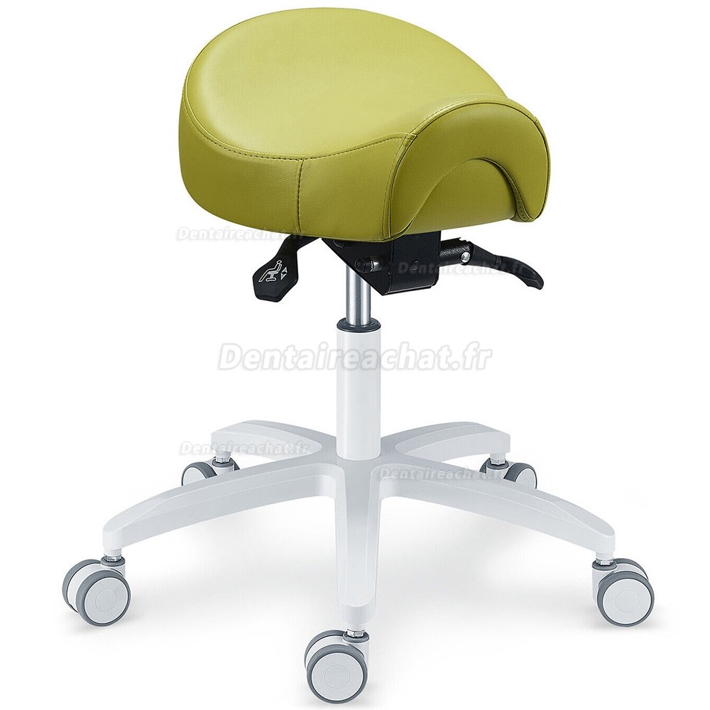 TYTC PLST-075 Tabouret ergonomique pour assistant dentaire, tabouret selle de cheval dentiste (angle et hauteur réglables)