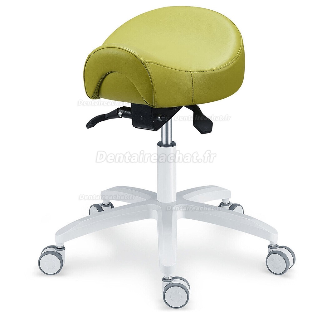 TYTC PLST-075 Tabouret ergonomique pour assistant dentaire, tabouret selle de cheval dentiste (angle et hauteur réglables)