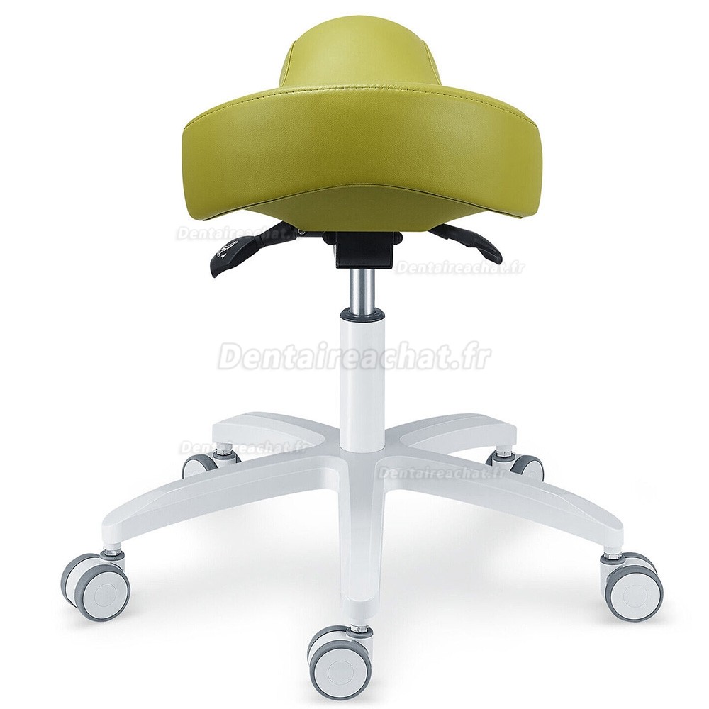 TYTC PLST-075 Tabouret ergonomique pour assistant dentaire, tabouret selle de cheval dentiste (angle et hauteur réglables)