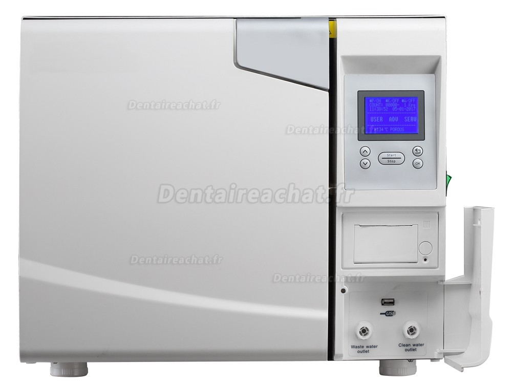 Stérilisateur autoclave dentaire à vapeur classe B YESON Pro-Series 18/23L (avec imprimante et interface USB)