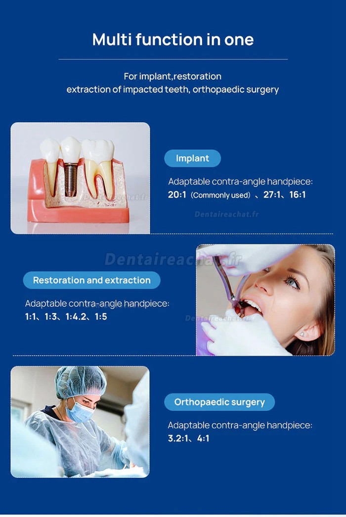 Yahope IMPLANT surg Unité d'implant dentaire / Moteur d'implant